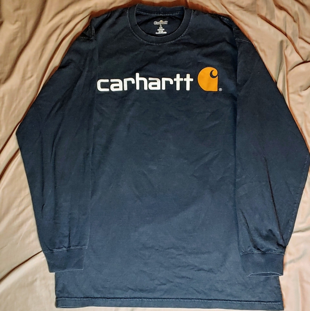 Carhartt Dark blue long sleeve work shirt